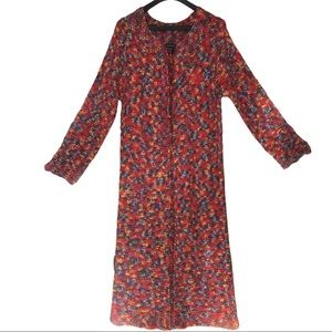 🚨FINAL DAY🚨 BOSTON PROPER Cardigan Long artsy Colorful Sweater Size large